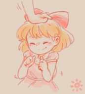 1girl artist:sunshine_memoir earthbound headpats mother_(series) paula // 450x503 // 199KB
