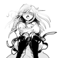 1boy 1girl boots bottomless drool final_fantasy final_fantasy_xiv long_hair monochrome penis pussy ryne sex tears testicles // 1500x1500 // 369KB