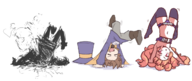 3girls a_hat_in_time artist:inawon artist:unknown ashley dead drawpile handstand hat_kid little_witch_nobeta multiple_artists nobeta underwear warioware // 1252x525 // 267KB