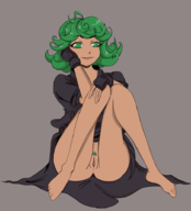 1girl artist:unknown bottomless cosplay kiriko one_punch_man overwatch pubic_hair pussy tatsumaki // 840x927 // 255KB