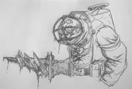 big_daddy bioshock drill tagme traditional_medium // 797x539 // 65KB