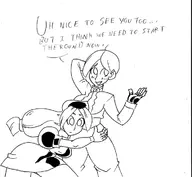 dialogue hinako_shijou ink_drawing king text the_king_of_fighters traditional_medium // 725x668 // 94KB