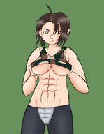 1girl akira_kazama artist:unknown muscles rival_schools underboob // 2552x3284 // 2.0MB