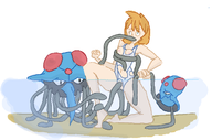 breasts colored misty pokemon swimsuit tentacles tentacool tentacruel torn_clothes // 677x448 // 42KB