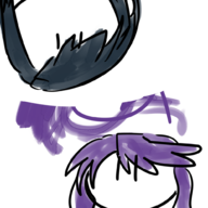 2girls artist:lunaticsoda blue_hair doodle kangoku_(series) kangoku_senkan lieri_bishop naomi_evans purple_hair // 1000x1000 // 453KB