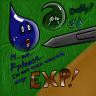 colored dragon_quest exp parody pen pose slime text // 700x700 // 703KB