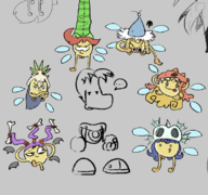 1boy 6girls :3 anetta_fish angry artist:unknown betilla colored crossed_arms death_fairy edith_up helena_handbasket holly_luya monochrome nymph rayman rayman_(series) rayman_origins relaxed sketch tongue tongue_out // 813x763 // 368KB