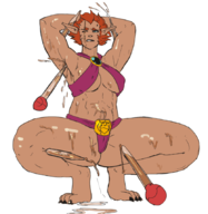 abs armpit artist:necrolepsy battle_chasers battle_chasers_nightwar beastmaster_raha colored huge_breasts lewd monster_girl muscles raha spread_legs squat thanksgiving underboob // 836x857 // 261KB