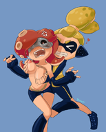 artist:bard-bot blush breasts grope inkling nintendo octoling splatoon // 605x755 // 242KB