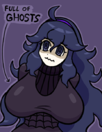 1girl artist:bonitanon hex_maniac huge_breasts pokemon pokemon_xy text // 700x900 // 246KB