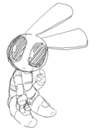 1girl anthro artist:unknown bunny cybun furry monochrome rabbit rabbit_girl sketch text // 301x379 // 15KB