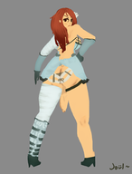 artist:joul ass colored cosplay crossover dragon's_crown foreskin futanari kaine nier penis sorceress // 2406x3156 // 1.0MB