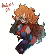 android_21 character_name colored detatched_sleeves dragon_ball dragon_ball_fighterz earring glasses long_hair ring sleeveless // 1089x1285 // 699KB