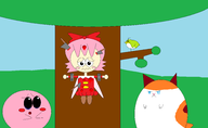blood cartoon cute fanart funny gore humor injured kirby kirby's_dream_land_3 kirby_(series) kirby_64_the_crystal_shards knife murder nago parody pitch ribbon_(kirby) tree // 7272x4488 // 417KB
