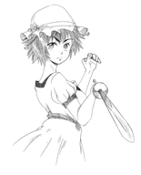 1girl hat mayuri_shiina steins;gate sword // 1344x1664 // 551KB
