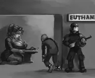 anon artist:kujalla cleavage execution giantess gun huge_breasts joke meta not_vidya suffocation // 1280x1050 // 167KB