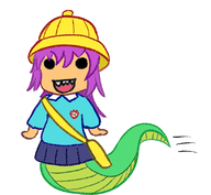 1girl artist:unknown kindergarten_uniform monster_girl_quest tiny_lamia // 817x755 // 210KB