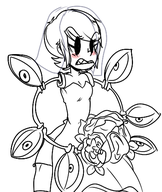 1girl artist:unknown blush bouquet cute embarrassed peacock sharp_teeth skullgirls wedding_dress // 425x504 // 91KB