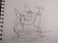 eating food pancakes pokemon traditional_medium wartortle // 1000x750 // 274KB