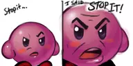 2koma angry artist:unknown colored dialogue kirby kirby_(series) meme panel parody reaction_image text // 938x469 // 178KB