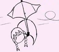 1girl artist:strugglingquota madotsuki umbrella yume_nikki // 870x761 // 75KB