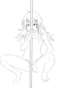 1girl idolm@ster kaho_komiya pole_dance stripper tube_top // 606x910 // 105KB