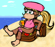 artist:puru briefcase colored dixie_kong donkey_kong_(series) // 1304x1118 // 392KB