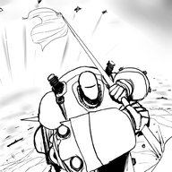 airplane american_flag artist:tavangel boat fallout fallout_3 historical_event iwo_jima liberty_prime monochrome robot sketch // 1000x1000 // 369KB