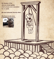 1boy artist:unknown crowd crown dead eyepatch hanging hangman's_knot monochrome PEAK sketch tagme text // 1043x1136 // 1.3MB