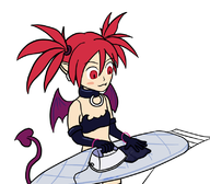 artist:neopolis colored disgaea etna ironing ironing_board tail wings // 800x700 // 173KB