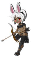 1girl arrow bow colored dark_skin final_fantasy final_fantasy_xii fran loli younger // 463x735 // 207KB