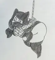 1girl artist:billyfutureboy bondage ninji super_mario traditional_medium // 2015x2191 // 2.2MB