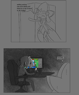 2girls 2koma artist:thekingofsorrow boots card_game chair comic computer door edit entering eyes_closed gaming_chair high_boots looking_at_partner palworld panties pc petallia playing playing_games playing_vidya prunelia third-party_edit tired top yu-gi-oh! // 2000x2407 // 1.6MB