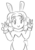 1girl animal_ears artist:wondersableye bunny_suit kalinka_cossack mega_man_(series) // 1000x1435 // 276KB