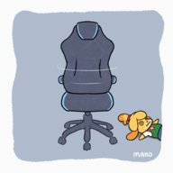 2girls angela animal_crossing animated artist:mako chair dizzy isabelle lobotomy_corporation // 480x480 // 108KB