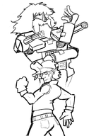 artist:georgezero jojo's_bizarre_adventure lineart marco_rossi metal_slug parody stand // 853x1206 // 318KB