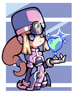 1girl artist:inawon blonde_hair blue_eyes colored hat heart mega_man_(series) mega_man_zx prairie // 400x492 // 174KB