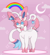 1other artist:commonbleat colored feral looking_at_viewer pokemon sylveon // 1700x1870 // 101KB