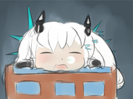 artist:blysill black_heart chibi hyperdevotion_noire__goddess_black_heart hyperdimension_neptunia sleep // 1498x1116 // 937KB