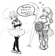 artist:misterskits bretta heart_pupils hollow_knight hornet // 800x823 // 257KB