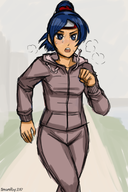 1girl artist:standby colored jogging kasumi_todoh king_of_fighters sweat the_king_of_fighters // 800x1200 // 571KB