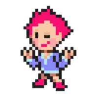 1girl artist:wondersableye kumatora mother_(series) mother_3 pixel_art // 128x128 // 1.4KB