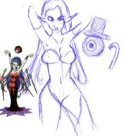 1girl armpit artist:katsunei cosplay dragon_quest dragon_quest_viii dress elbow_gloves gloves long_hair pointy_ears sketch witch witch_(dragon_quest) // 1211x1299 // 907KB