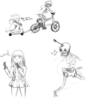 artist:misterskits danganronpa kyoko_kirigiri kyouko_kirigiri makoto_naegi nagito_komaeda skeleton // 949x1099 // 326KB