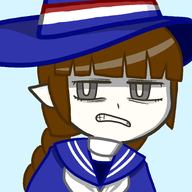 1girl braids brown_hair colored disgust grey_eyes hat sailor_uniform uniform wadanohara wadanohara_and_the_great_blue_sea // 1800x1800 // 66KB