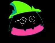 1boy blush deltarune glasses happy hat ralsei scarf wip // 622x487 // 27KB