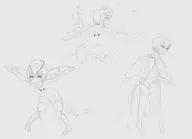 1girl flying from_behind gijinka gun metal_gear_ray metal_gear_solid multiple_poses one-piece_swimsuit personification short_hair swimsuit tail thigh_highs weapon wip // 2069x1500 // 771KB