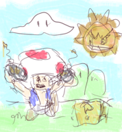 1boy angry_sun artist:jacinth bob-omb bomb sun super_mario toad wario's_woods // 1800x1939 // 3.7MB