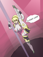1girl aigis colored persona persona_(series) persona_3 pole_dancing text // 1500x2000 // 1.1MB