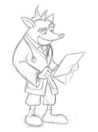 1boy crash_bandicoot crash_bandicoot_(series) doctor sketch // 2377x3205 // 2.3MB